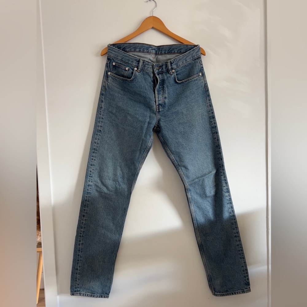 Arket Straight Leg Vintage Wash Blue Jeans